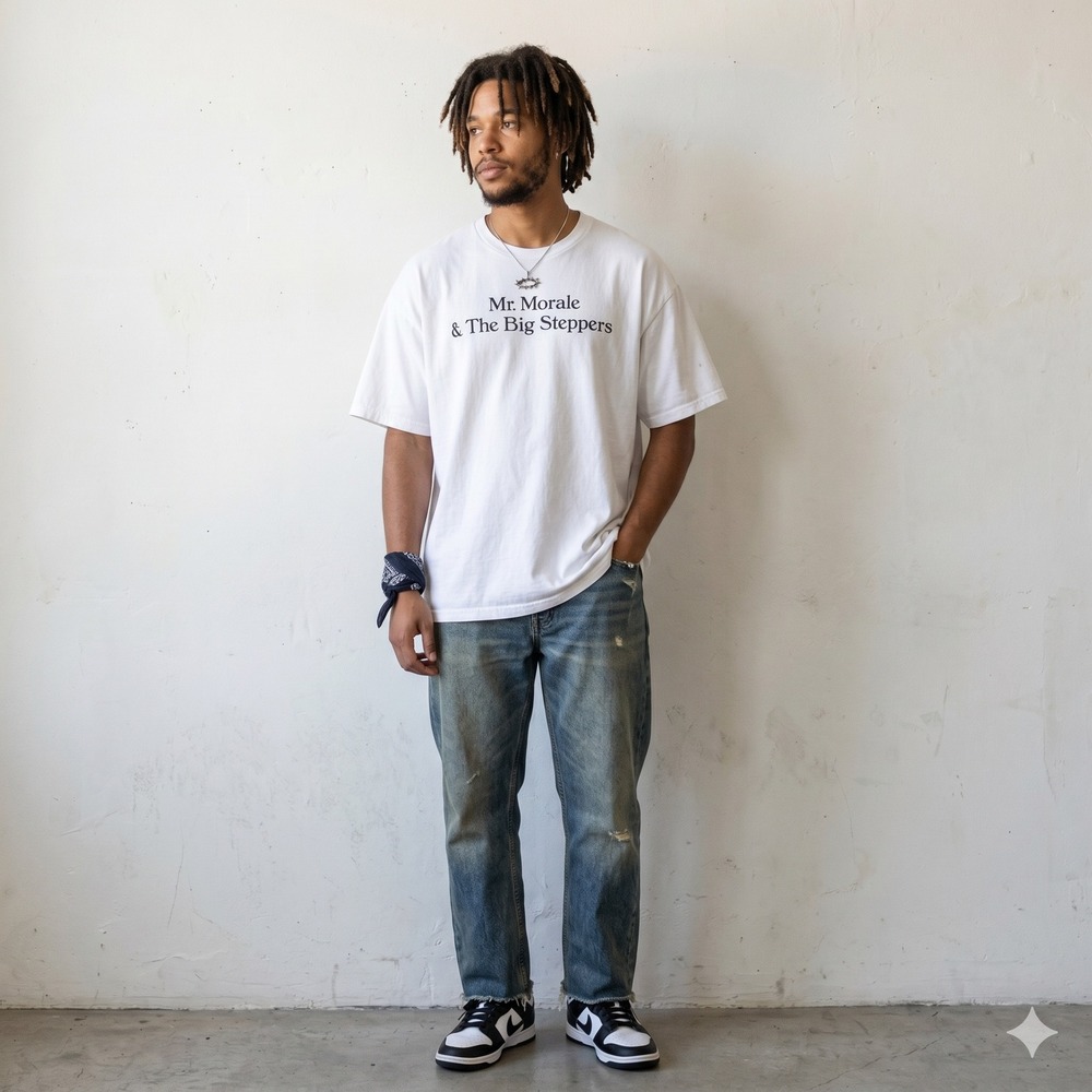 Kendrick Lamar Mr. Morale & The Big Steppers‎ Top Mens XXL White Tour Merch Rap